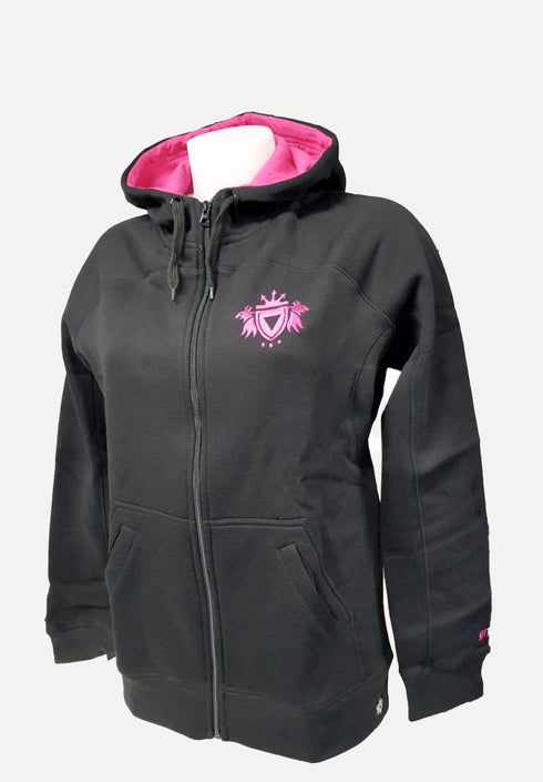 GRYPHON Ladies Zip Hoodie Black / Pink