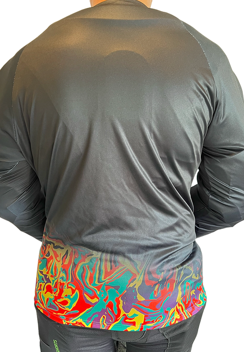 OBO Graphic Acid Long Sleeve Smock