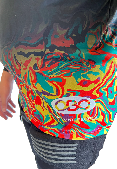 OBO Graphic Acid Long Sleeve Smock