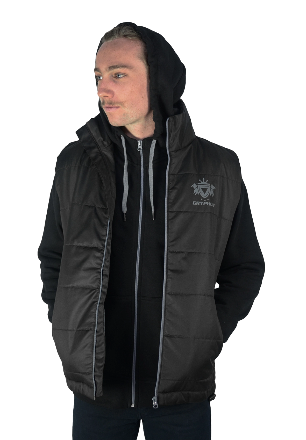 GRYPHON Mens Sleeveless Padded Jacket Planet Hockey